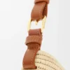 Mellomstor loewe Swing-veske i raffia og kalveskinn Mellomstor loewe Swing-veske i raffia og kalveskinn
