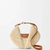 Mellomstor loewe Swing-veske i raffia og kalveskinn Mellomstor loewe Swing-veske i raffia og kalveskinn