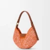 Mellomstor loewe Swing-veske i raffia og kalveskinn Mellomstor loewe Swing-veske i raffia og kalveskinn