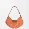 Mellomstor loewe Swing-veske i raffia og kalveskinn Mellomstor loewe Swing-veske i raffia og kalveskinn