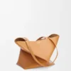 Mellomstor Puzzle Fold-tote-veske i skinnende kalveskinn