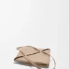 Mellomstor Puzzle Fold-tote-veske i skinnende kalveskinn