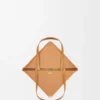 Mellomstor Puzzle Fold-tote-veske i skinnende kalveskinn