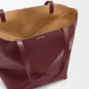 Mellomstor Puzzle Fold-tote-veske i skinnende kalveskinn