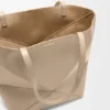 Mellomstor Puzzle Fold-tote-veske i skinnende kalveskinn