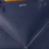 Mellomstor Puzzle Fold-tote-veske i skinnende kalveskinn