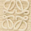 Middels stor Eclipse-kurv i raffia og kalveskinn Middels stor Eclipse-kurv i raffia og kalveskinn