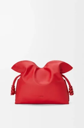 Middels stor Flamenco-clutch i nappa-kalveskinn