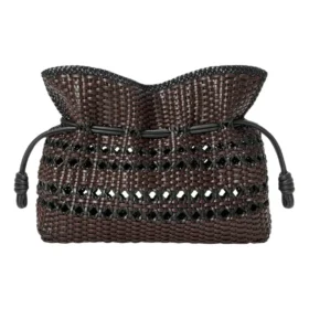 Middels stor Flamenco-clutch «svartbrun» a411Fc1Xdn-1103