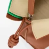 Middels stor, lagdelt Flamenco-clutch i nappa-kalveskinn