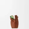 Middels stor, lagdelt Flamenco-clutch i nappa-kalveskinn