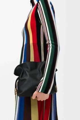 Mini Coil Flamenco-clutch i nappa-kalveskinn