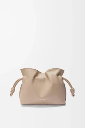 Mini Flamenco-clutch i nappa-kalveskinn