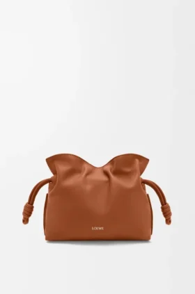 Mini Flamenco-clutch i nappa-kalveskinn