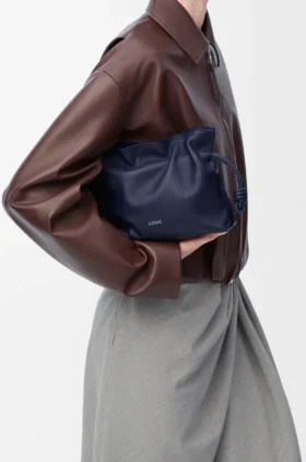 Mini Flamenco-clutch i nappa-kalveskinn