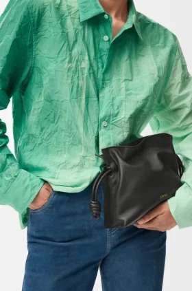 Mini Flamenco-clutch i nappa-kalveskinn