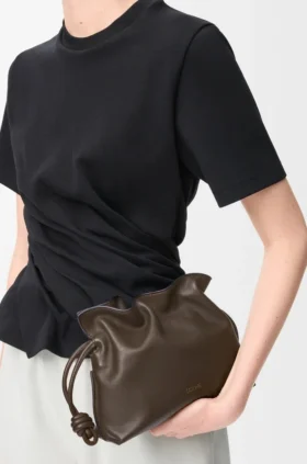 Mini Flamenco-clutch i nappa-kalveskinn