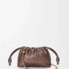 Mini Flamenco Purse i kalveskinn med moiré-mønster