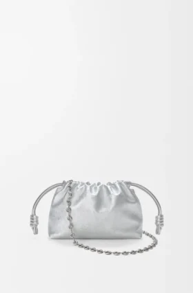 Mini Flamenco Purse i kalveskinn med moiré-mønster