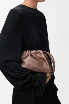Mini Flamenco Purse i kalveskinn med moiré-mønster