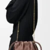 Mini Flamenco Purse i kalveskinn med moiré-mønster