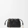 Mini Flamenco Purse i rynket nappa-kalveskinn