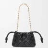 Mini Flamenco Purse i rynket nappa-kalveskinn