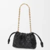 Mini Flamenco Purse i rynket nappa-kalveskinn