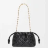 Mini Flamenco Purse i rynket nappa-kalveskinn