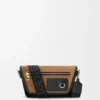 Mini Flex Messenger i lerret og semsket skinn Mini Flex Messenger i lerret og semsket skinn