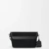 Mini Flex Messenger i lerret og semsket skinn Mini Flex Messenger i lerret og semsket skinn