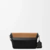 Mini Flex Messenger i lerret og semsket skinn Mini Flex Messenger i lerret og semsket skinn