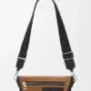 Mini Flex Messenger i lerret og semsket skinn Mini Flex Messenger i lerret og semsket skinn