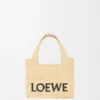 Mini Loewe Font Tote i raffia Mini Loewe Font Tote i raffia