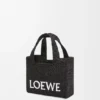 Mini Loewe Font Tote i raffia Mini Loewe Font Tote i raffia