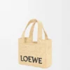 Mini Loewe Font Tote i raffia Mini Loewe Font Tote i raffia