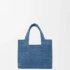 Mini Loewe Font Tote i raffia Mini Loewe Font Tote i raffia