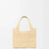 Mini Loewe Font Tote i raffia Mini Loewe Font Tote i raffia