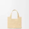 Mini Loewe Font Tote i raffia Mini Loewe Font Tote i raffia