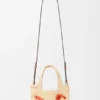 Mini Loewe Font Tote i raffia Mini Loewe Font Tote i raffia