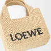Mini Loewe Font Tote i raffia Mini Loewe Font Tote i raffia