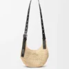 Mini Punch Hole Hobo i raffia og kalveskinn Mini Punch Hole Hobo i raffia og kalveskinn