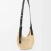 Mini Punch Hole Hobo i raffia og kalveskinn Mini Punch Hole Hobo i raffia og kalveskinn