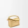 Mini Puzzle Edge-veske i laminert lammeskinn Mini Puzzle Edge-veske i laminert lammeskinn