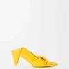 Origami Con-pumps med klaff bak i lammeskinn Origami Con-pumps med klaff bak i lammeskinn