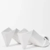 Origami-pumps med klaff bak i lammeskinn
