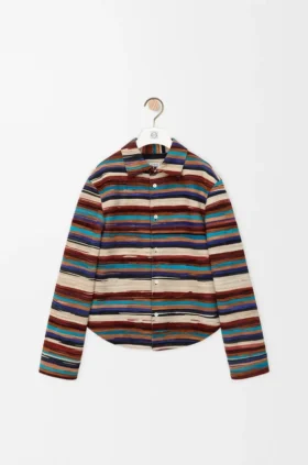 Overskjorte i nubuck-lammeskinn