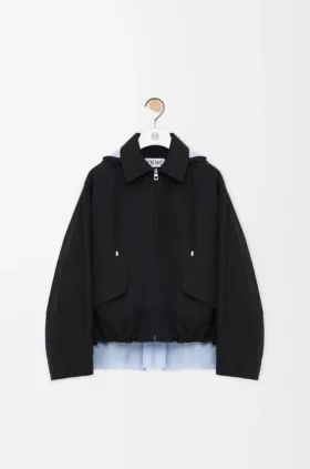 Parka med hette i bomull