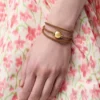 Pebble-armbånd i kalveskinn Pebble-armbånd i kalveskinn
