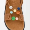 «Pebble Beads Fussbett»-Sandaler i nappa-lammeskinn «Pebble Beads Fussbett»-Sandaler i nappa-lammeskinn